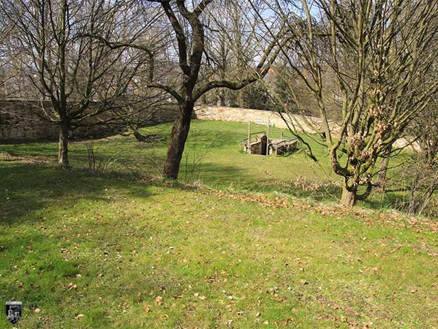 Burg Wolfhagen - Die Kernburg ist größtenteils leer. Die mittelalterliche Ringmauer hat sich aber erhalten. 